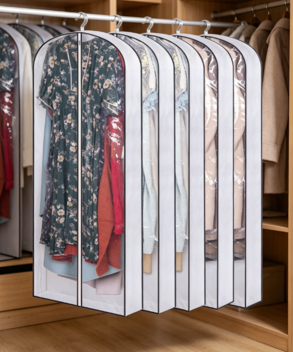 Accordion-style transparent long garment bag - Image 2